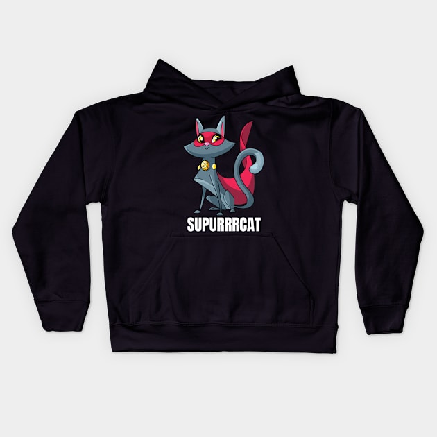 SuperCat! Supurrrcat! Kids Hoodie by nathalieaynie